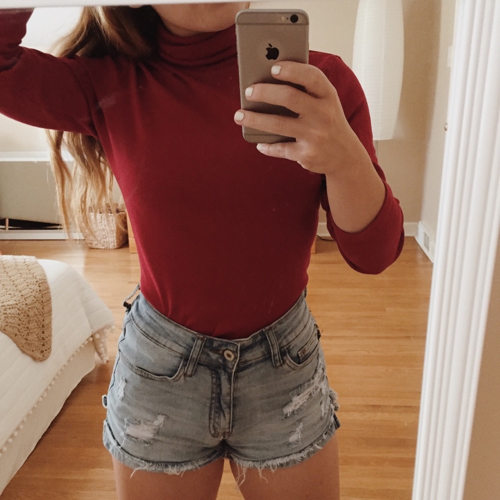 Ralph Lauren red polo turtleneck long sleeve